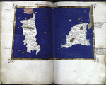 Seventh map of Europe (Sardinia and Sicily), in full gold border.