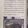 Text, initials, "rubric", small miniature of salamander, emblem of Francis I