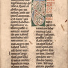 Explicit, red daubs as placemarkers, rubrics, small red initials.  Hand 4 (13th century according to note in dossier)