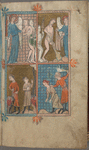 Full page miniature with four scenes