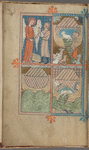 Full-page miniature with four scenes