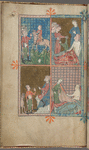 Full-page miniature with four scenes
