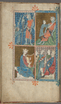 Full-page miniature with four scenes