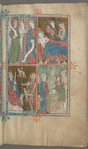 Full-page miniature with four scenes