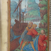 Opening of main text, with full-page miniature of St. John exiled to Patmos