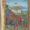 Full-page miniature of the siege of Jerusalem(?)