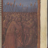 Full-page miniature of the betrayal of Christ at Gethsemane