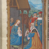 Full-page miniature of the Adoration of the Magi