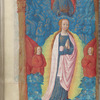 Full-page miniature of the Coronation of the Virgin