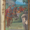 Full-page miniature of the Three Living and the Three Dead