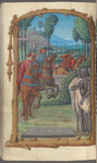 Full-page miniature of the Three Living and the Three Dead