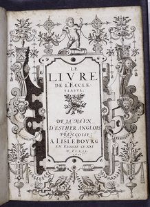 Le Livre de l'Ecclésiaste, Le Cantique de Roy Salomon