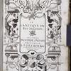Title page of Le Cantique du Roy Salomon.  Decorative border with animal figures etc. Name, date, and place given