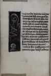 Page of text, lateral border with initials and death's head