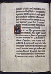 Page of text with 3-line and 1-line initials, trace of quire number visible in lower margin.