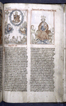 Opening of hand B.  2 miniatures, rubrics, initial, placemarkers