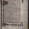 Opening of Calendar (table of contents).  Initials, border design, rubrics.