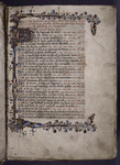 Opening of Calendar (table of contents).  Initials, border design, rubrics.