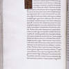 Page of text with initials, catchword, and quire signature