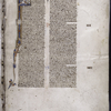 Opening of text.  Large historiated initial showing Jerome as scribe. Smaller initials with opposing color penwork. Rubric and chapter number, book name