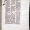 Opening of Interpretation of Hebrew Names; illuminated initial and small red and blue initials. Rubrics