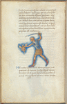Miniature of Perseus, with text and 1-line blue initial
