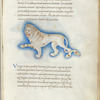 Miniature of Leo, with text and 1-line blue initial