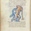 Miniature of Aquarius, with text and 1-line blue initial