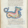 Miniature of Pistrix, also called Cetus, with text and 1-line blue initials