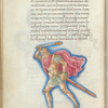 Miniature of Orion, with text and 1-line blue initial