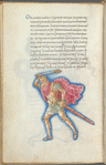 Miniature of Orion, with text and 1-line blue initial