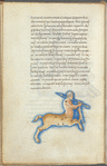 Miniature of the Centaur, with text 