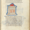 Miniature of Ara, or the altar, with text and 1-line blue initials