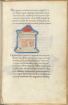 Miniature of Ara, or the altar, with text and 1-line blue initials