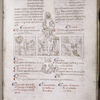 Opening of text, biblical images, placemarkers, rubrics