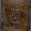 Front cover of binding, with arms of Bishop Johann IV of Strasbourg