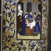 Full page miniature of the circumcision, with floreate border