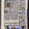 Text with miniatures of St. Barbara? and of grotesques, initials and linefillers, rubric and border