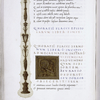 Opening of Sermones, rubrics in rustic capitals, illuminated initial, border design, quire signature