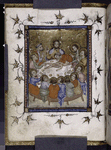 Full-page miniature of the Last Supper