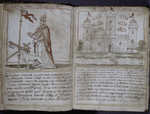 Portrait of Urban VIII and his prophecy; text in Italian