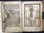 Small miniature of John and full-page miniature of the First Vision