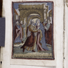 Meeting of Joachim and Anna, inscribed "DANNAE CONCEPTIO SUB AUREA PORTA"