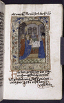 Presentation in the Temple miniature; initial, underlining, placemarkers