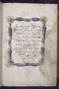 Le Triumphe d'Anvers Faict pour la Noble Festes de la Thoison d'Or....
