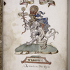 Coat of arms of Werchin; note of ownership by Allard Cuvillon, Abbot of Cisoing
