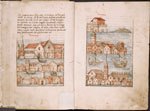 Text with illustrations of Venice, rubrics