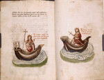 Explicit of main text; illustrations of John the Baptist and St. Andrew in boats; rubrics