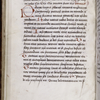 Page of text with initials, rubric, and catchword.