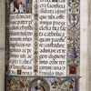 Text with full border, including grotesques; miniature of priests saying mass.  Placemarkers, initials, portrait of St. Petronius.  Defaced inscription:  Tempore D. Galeacci Marscotti